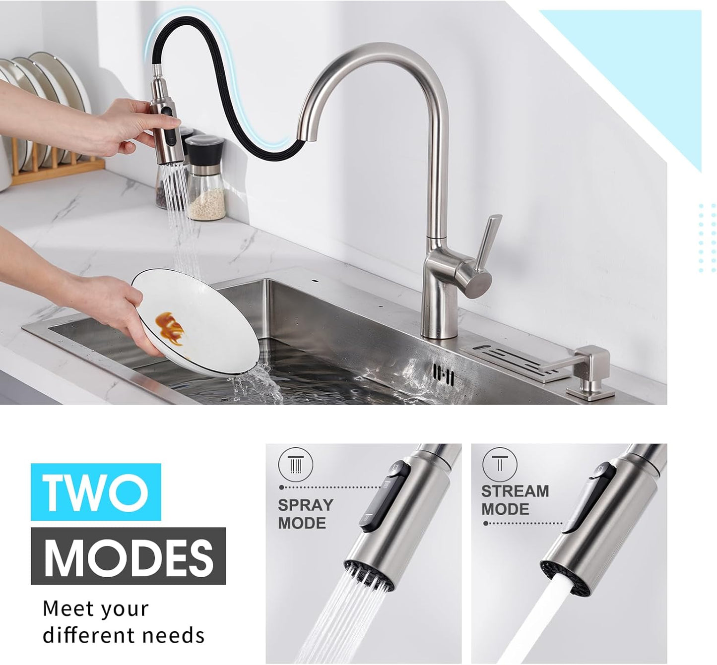 Mezclador con 3 tipos de salida, frio, caliente y agua filtrada