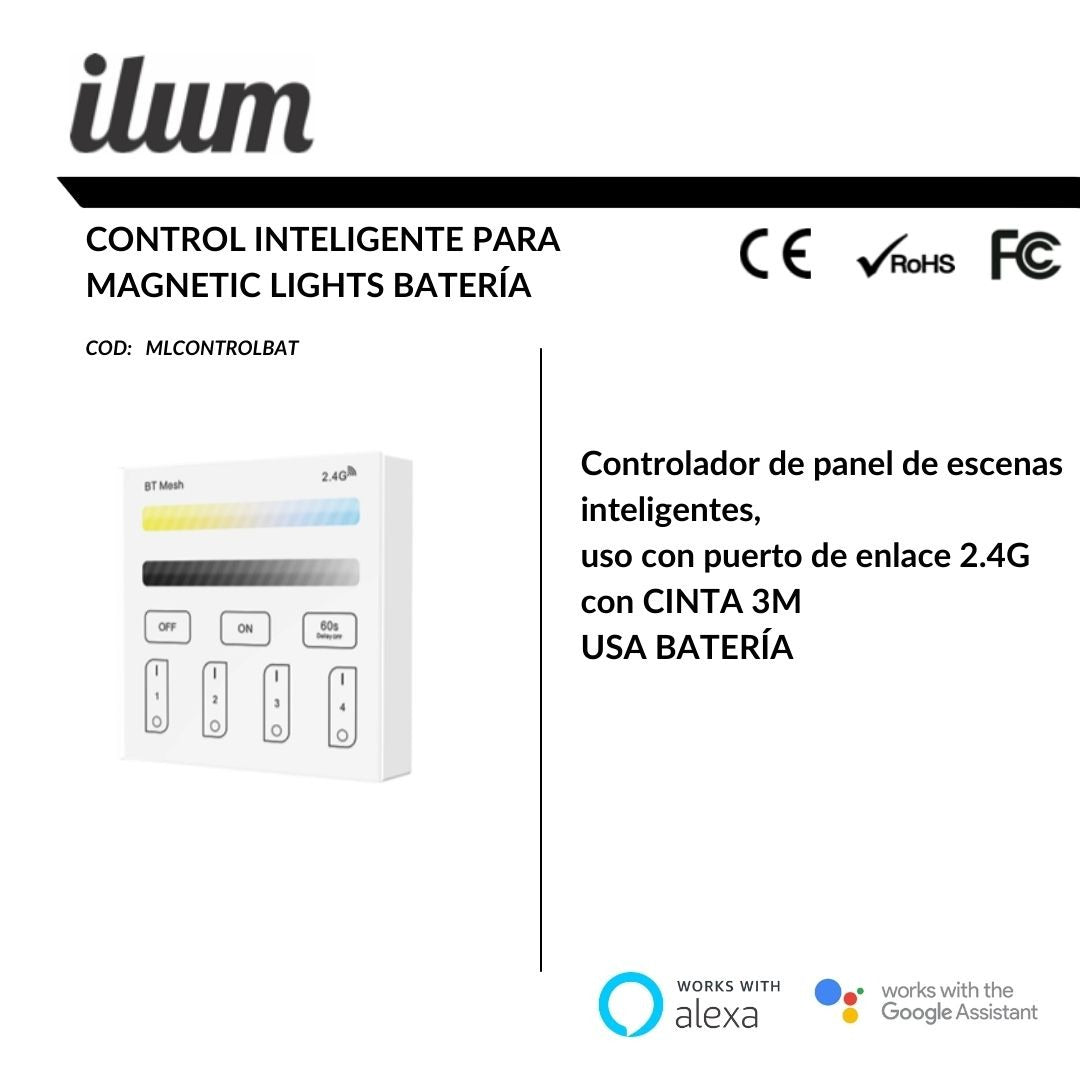 Riel Magnético de luz inteligente