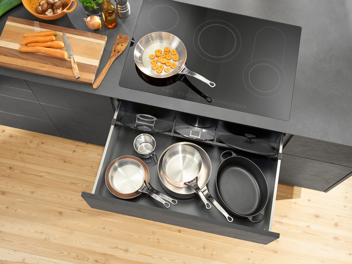 AMBIA‑LINE – Sistema de divisiones internas para LEGRABOX y MERIVOBOX